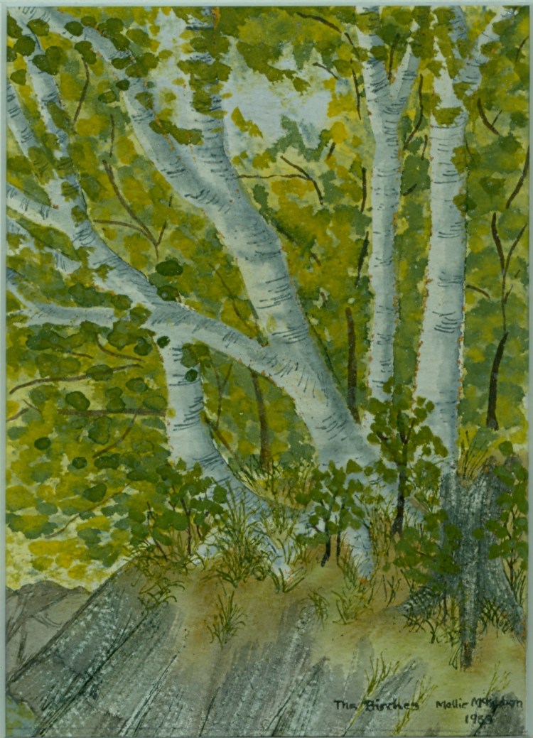 Birches- watercolour