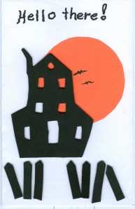 card made with card stock, construction paper and art foam.