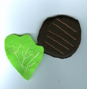 Burger with lettuce leaf