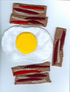 Sunny side up with bacon strips
