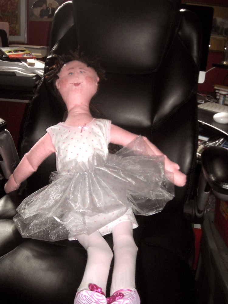 Dottie in her tutu and ballet shoes