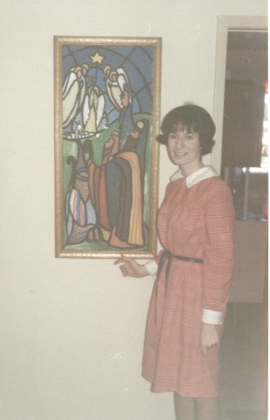 angel-and-shepherd-painting-on-hall-mirror