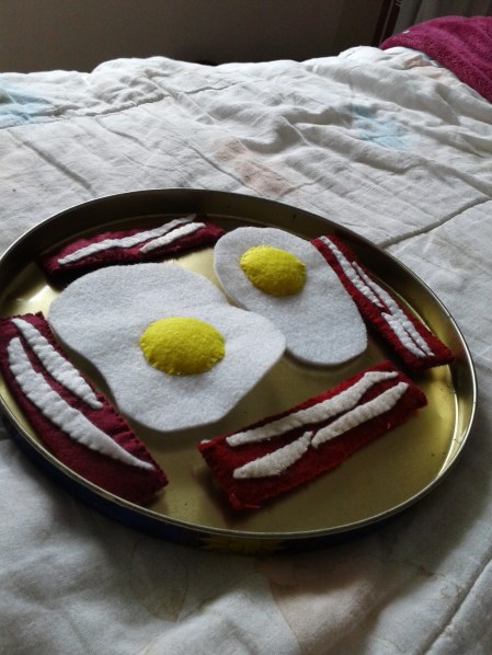 Felt Bacon and eggs