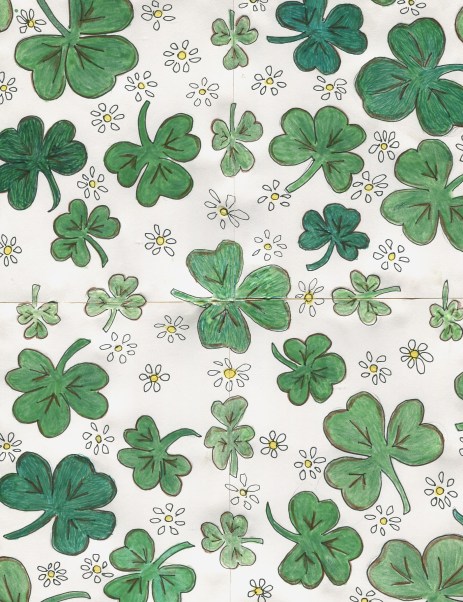 shamrocks and daisies